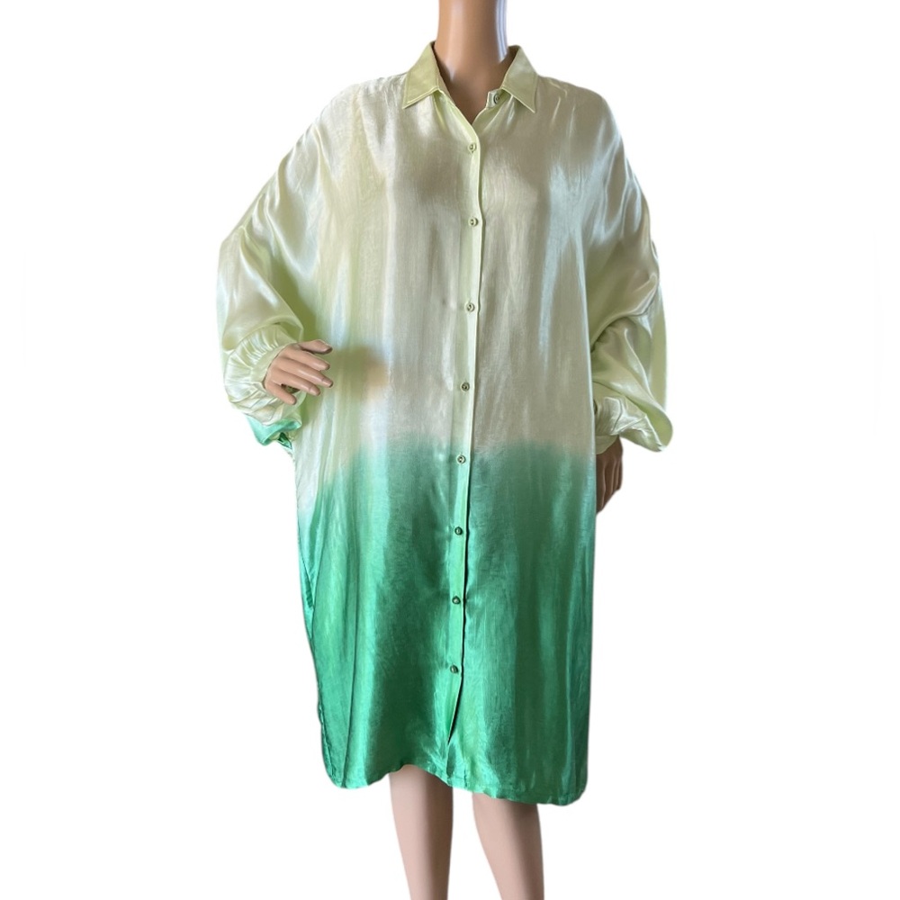 Anthropologie Norblack NorWhite Tie Dye Oversized Shirt Dress
